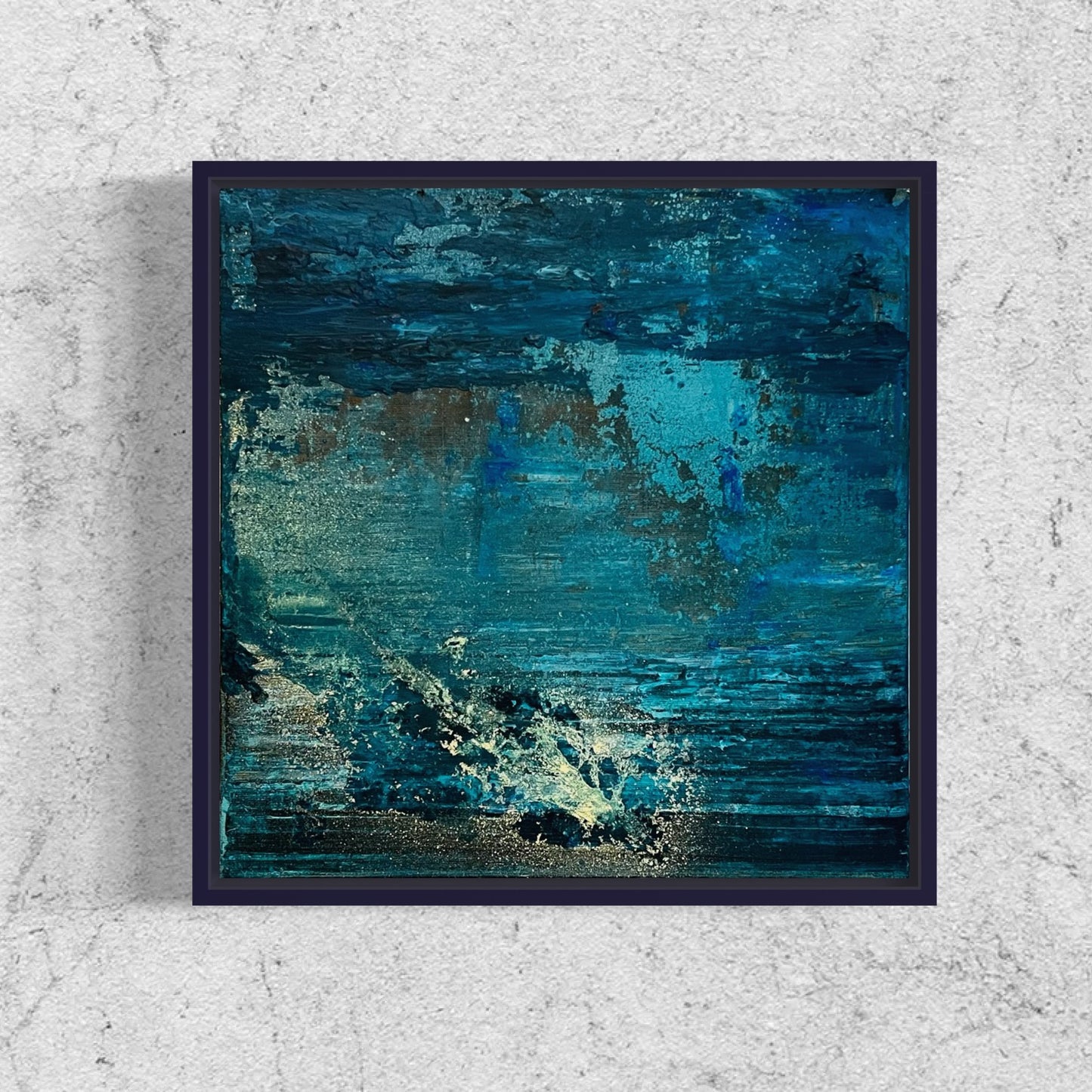 Bleu Iodé Nocturne (coton/chassis 29*29) 2024 (option)