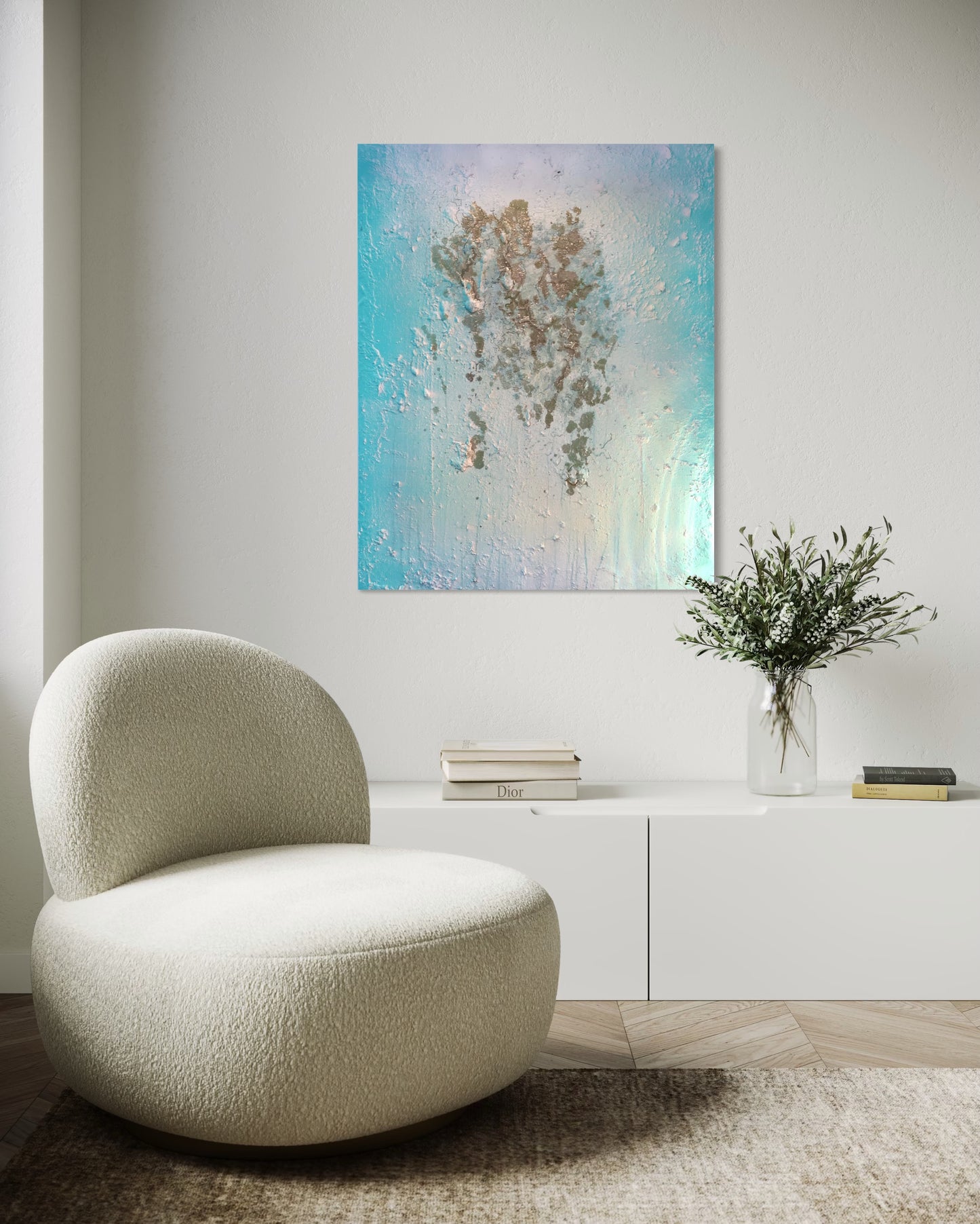 Respirer sans se perdre (lin/chassis 100*80) 2025