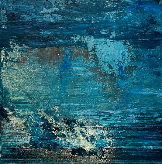 Bleu Iodé Nocturne (coton/chassis 29*29) 2024 (option)