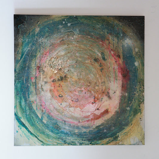 Spirit coton/chassis 100*100 2023 acrylique et résine