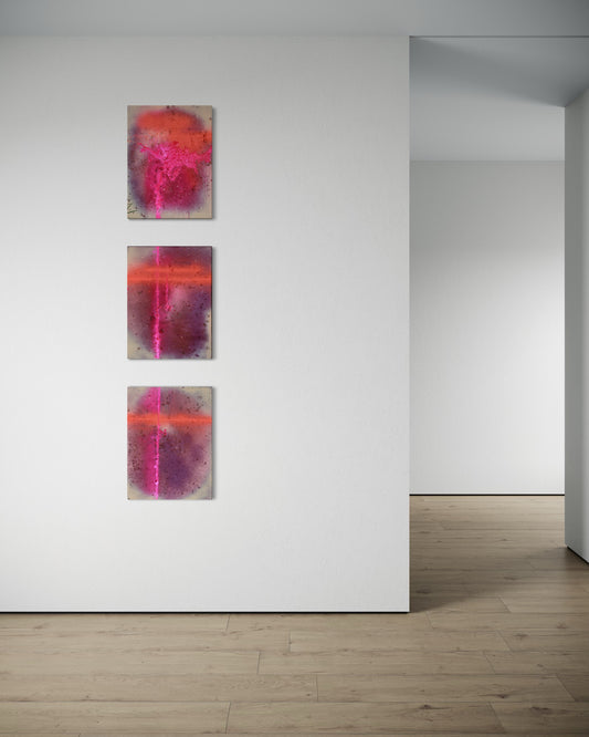 Audace triptyque 3x 30*40 toile coton