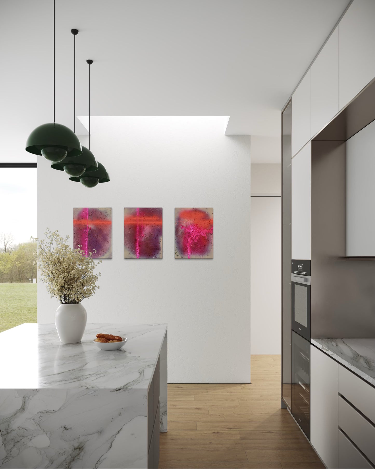 Audace triptyque 3x 30*40 toile coton