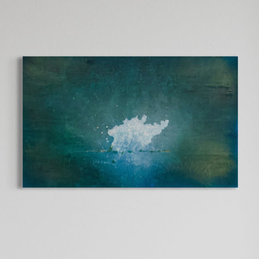 Aime la cette goutte lin/chassis 60*100 2023 acrylique et résine (sold)